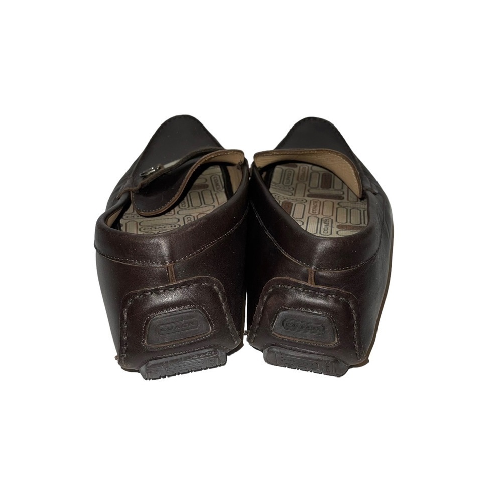 Coach Bally Lather Drivers Loafers Brown Men Size 12 - Picture 4 of 10